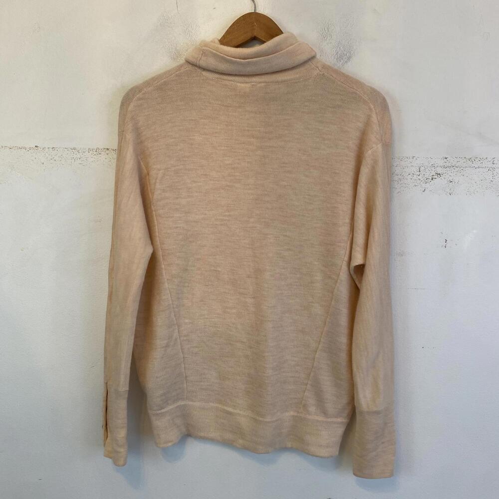 MOTH Anthropologie light pink turtleneck wool sweater sz M - Picture 6 of 6
